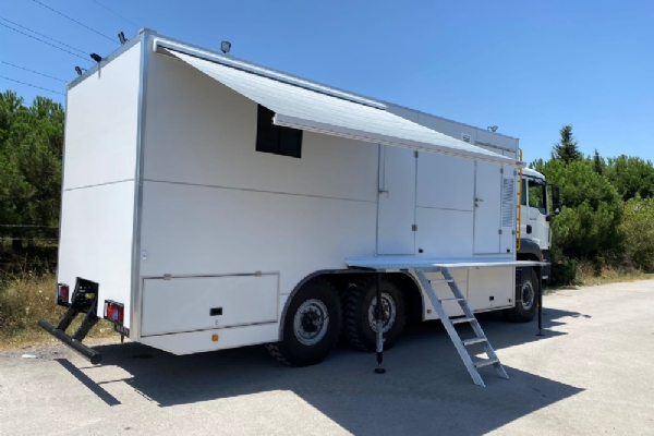 MCCV (MOBILE COMMAND AND CONTROL VEHICLE) IS SPECIALLY MANUFACTURED FOR THE TURKMENISTAN POLICE ORGANIZATION ON 6x6 VEHICLES.