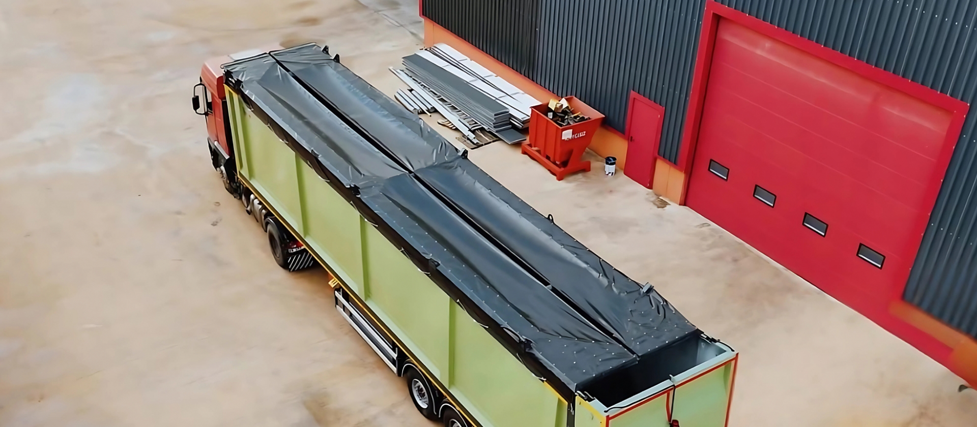 Sliding Bottom Waste Semi-Trailer