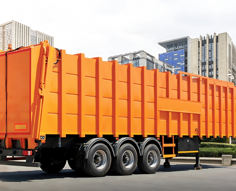 Top Loading Garbage Transfer Semi Trailer