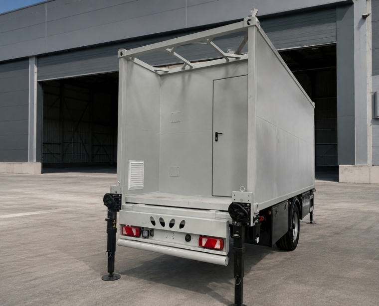 Orbital Tracking Radar Shelter and Carrier Trailer