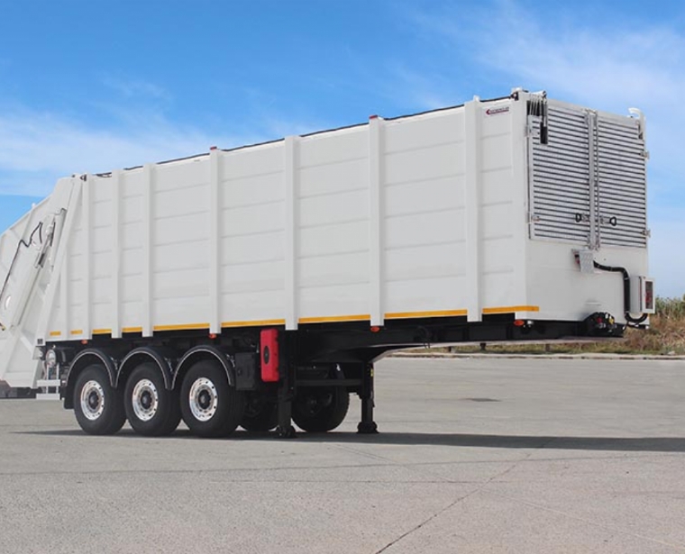 Rear Loading Garbage Transfer Semi Trailer