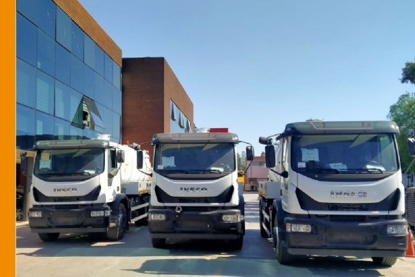Exportation de 3 aspirateurs 9000 lt sur Iveco Euro cargo